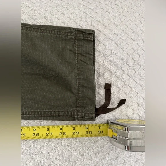 Carhartt WIP Regular Cargo Pants Cotton Ripstop Cypress Rinsed Green Size 29x32 - Picture 13 of 15